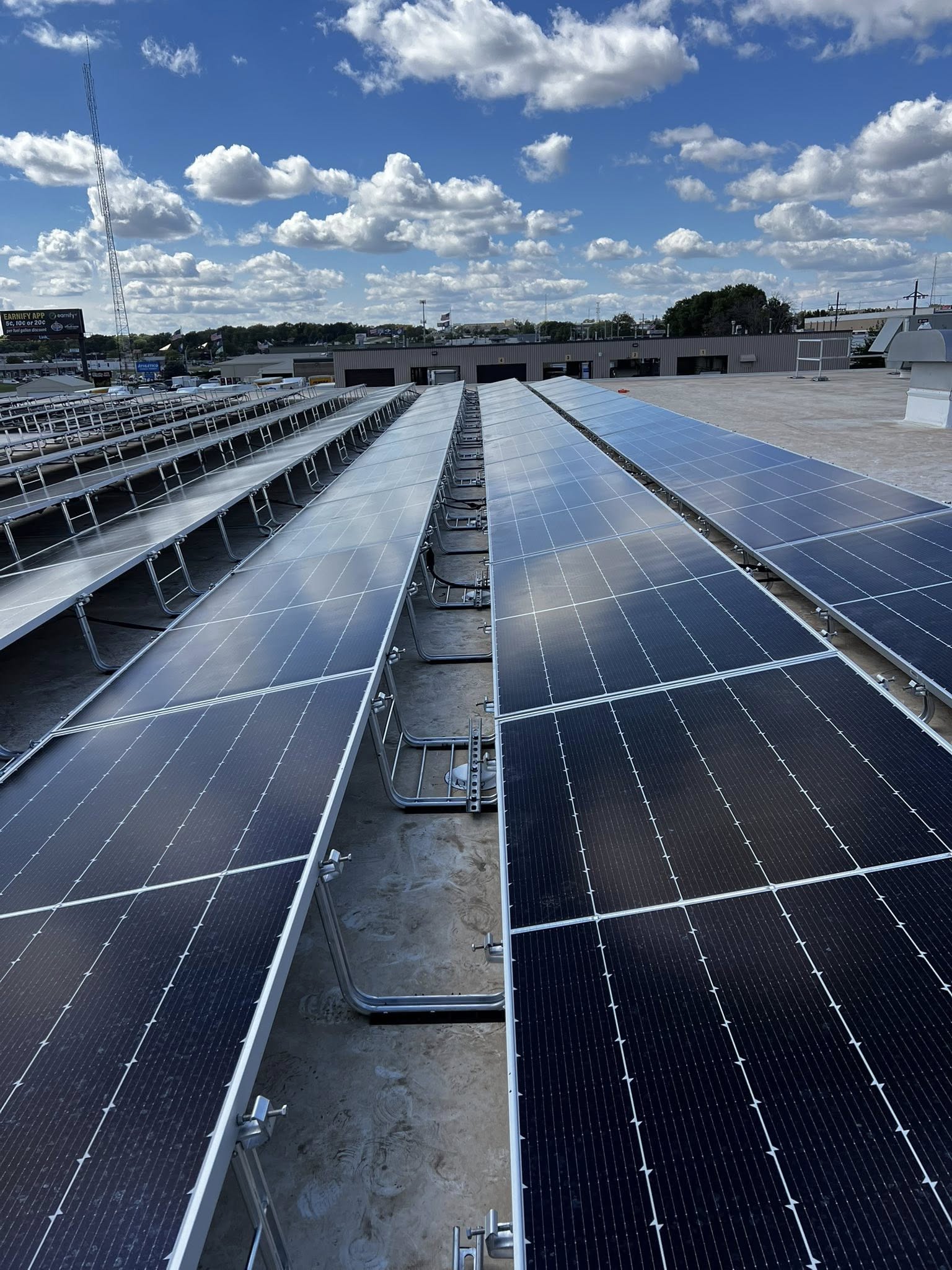 Solar installation in progress